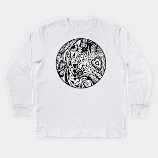 Circle 8 - Looking for My One True Love - Transparent Surround. Kids Long Sleeve T-Shirt